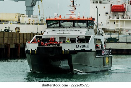 Dover, Kent, UK, 5th September 2022, Refuges And Migrants Arrive At Dover Docks Brought Ashore By Border Force.


