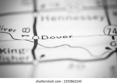 Dover. Oklahoma. USA On A Geography Map.