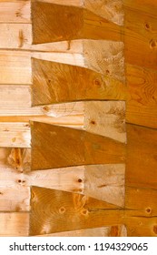 Dovetail Detail Of A Very Strong Joint On A Wood Wall