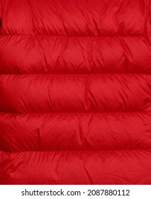 Down jacket fabric background red