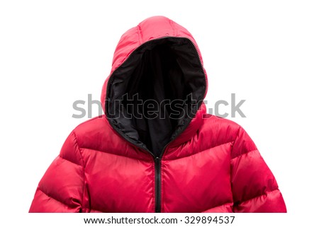 down jacket isolated on white background