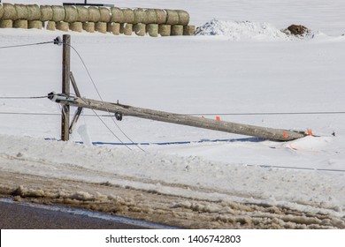 Downed power lines after a spring ice storm.
