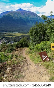 Downhill mountain biking trails at Alyeska, in Girdwood, Alaska