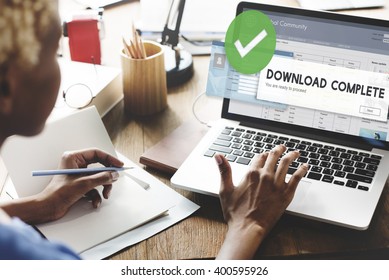 Download Complete Finish End Success Transfer Concept