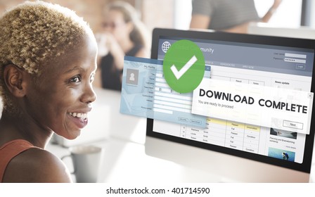 Download Complete Finish End Success Transfer Concept
