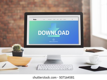 Download Files Transfer Sharing Social Networking Concept