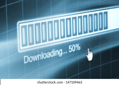 Download Process Bar On LCD Screen