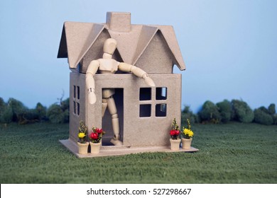 Downsizing. A Person Has Downsized To A House That Is Too Small.