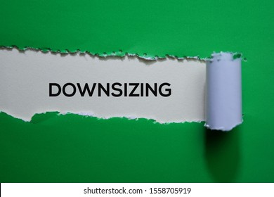 Downsizing Text Written In Torn Paper