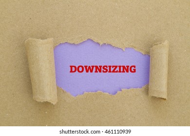 Downsizing Word Written Under Torn Paper Stock Photo 461110939 ...