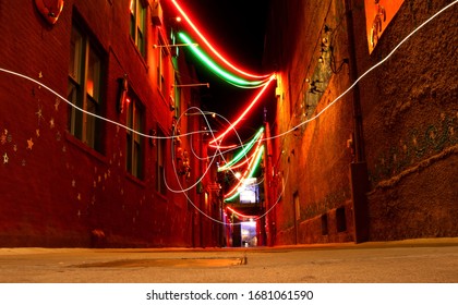 Downtown Alley In Lincoln, Nebraska