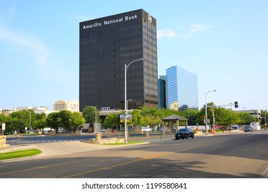 Downtown Amarillo In Texas, USA, 08-21-2018