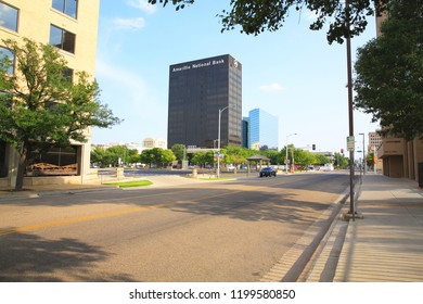 Downtown Amarillo In Texas, USA, 08-21-2018