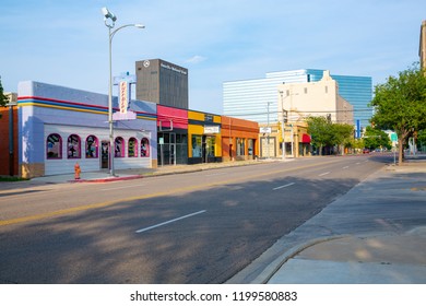 Downtown Amarillo In Texas, USA, 08-21-2018