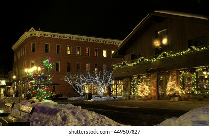 Downtown Aspen, Colorado, During Winter Holidays