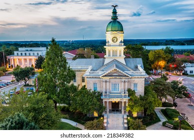 Downtown Of Athens, Georgia, USA, At Dusk