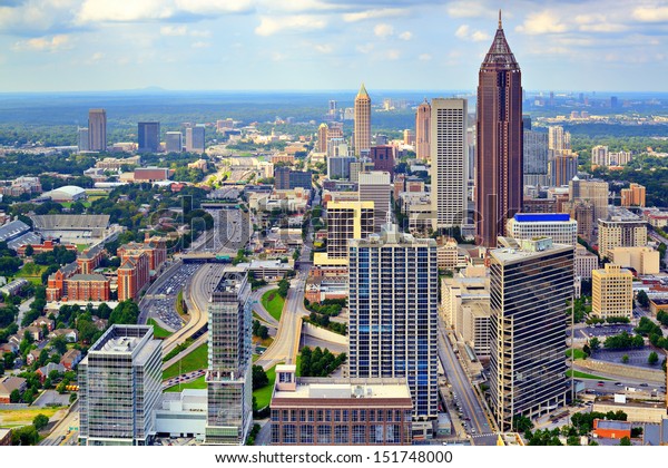 Downtown Atlanta Georgia Usa Skyline Stock Photo (Edit Now) 151748000