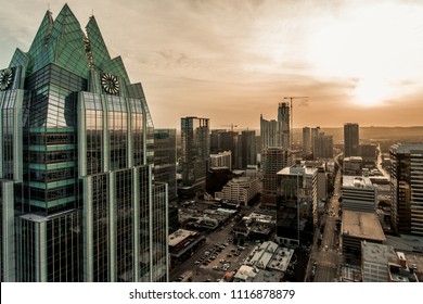 Downtown Austin Sunset On 5th Street