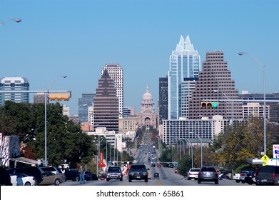 Downtown Austin Texas As Seen From South Congress