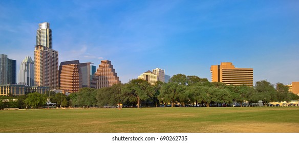 Downtown Austin Texas Viewed From Auditorium Shores