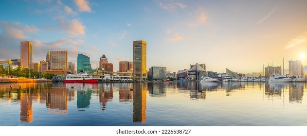 Downtown Baltiimore city skyline cityscape of Maryland in USA - Powered by Shutterstock