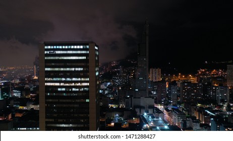 Downtown Of Bogota City In The Night