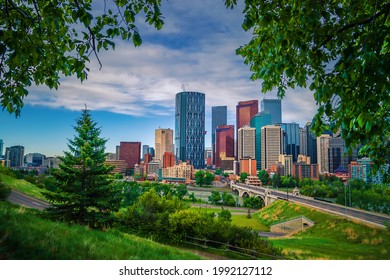 Downtown Calgary views from a summer park lookout - Powered by Shutterstock