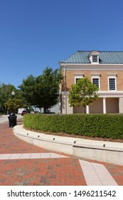 Downtown Cary, North Carolina On A Clear Summer Day        