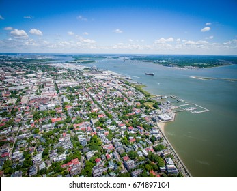 Downtown Charleston South Carolina Aerial Image