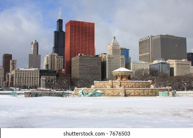 Downtown Chicago Just After Snow