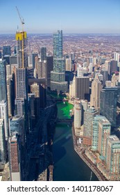 Downtown Chicago River Dye For St. Patrick's Day