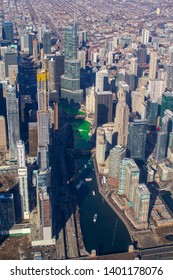 Downtown Chicago River Dye For St. Patrick's Day