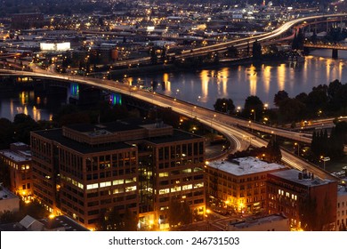 Downtown City View In Portland, Oregon.