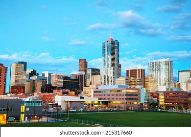 Downtown Denver, Colorado At The Night Time