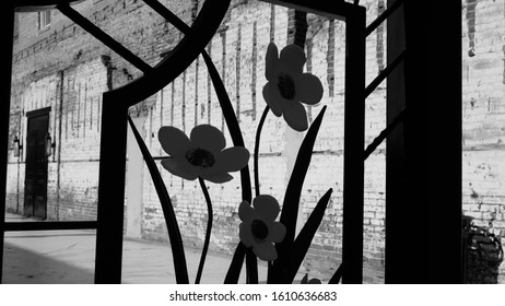 Downtown Florence SC - A Peak Through The Flowers