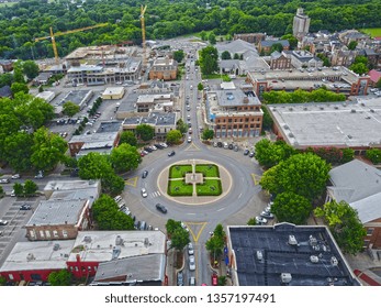 Downtown Franklin TN Aerial Shot Of The Square