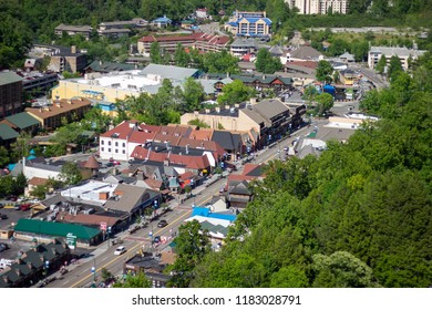 Downtown Gatlinburg, TN From Above