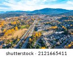 Downtown Issaquah Aerial in the Fall