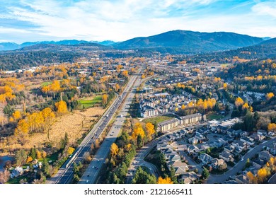 Downtown Issaquah Aerial In The Fall