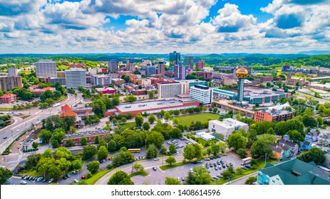 Downtown Knoxville Tennessee TN Skyline Aerial