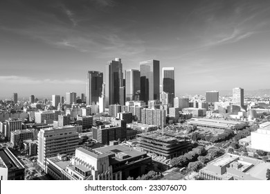 Downtown LA Los Angeles Skyline Cityscape California In Black And White