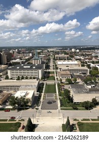 Downtown Lincoln, Nebraska From The Capitol Building.