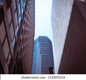 Downtown Los Angeles Building Seen Through And Alleyway