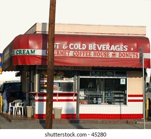 A Downtown Los Angeles Hamburger Stand,
