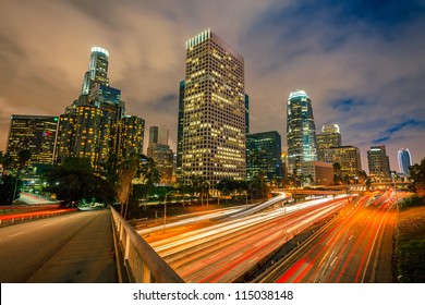 Downtown Of Los Angeles At Night