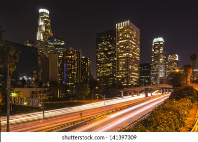 Downtown Of Los Angeles At Night