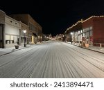 Downtown Mains Street Van Buren Arkansas Covered in Snow