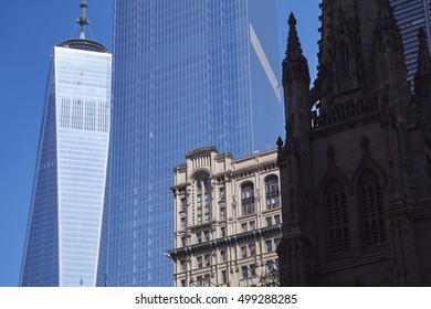 Downtown Manhattan With The Freedom Tower