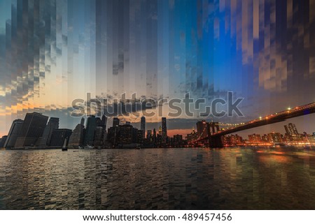 Similar – Brooklyn Bridge south view