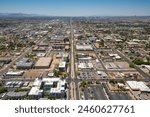 Downtown Mesa, viewed from above looking along Main Street from east to west